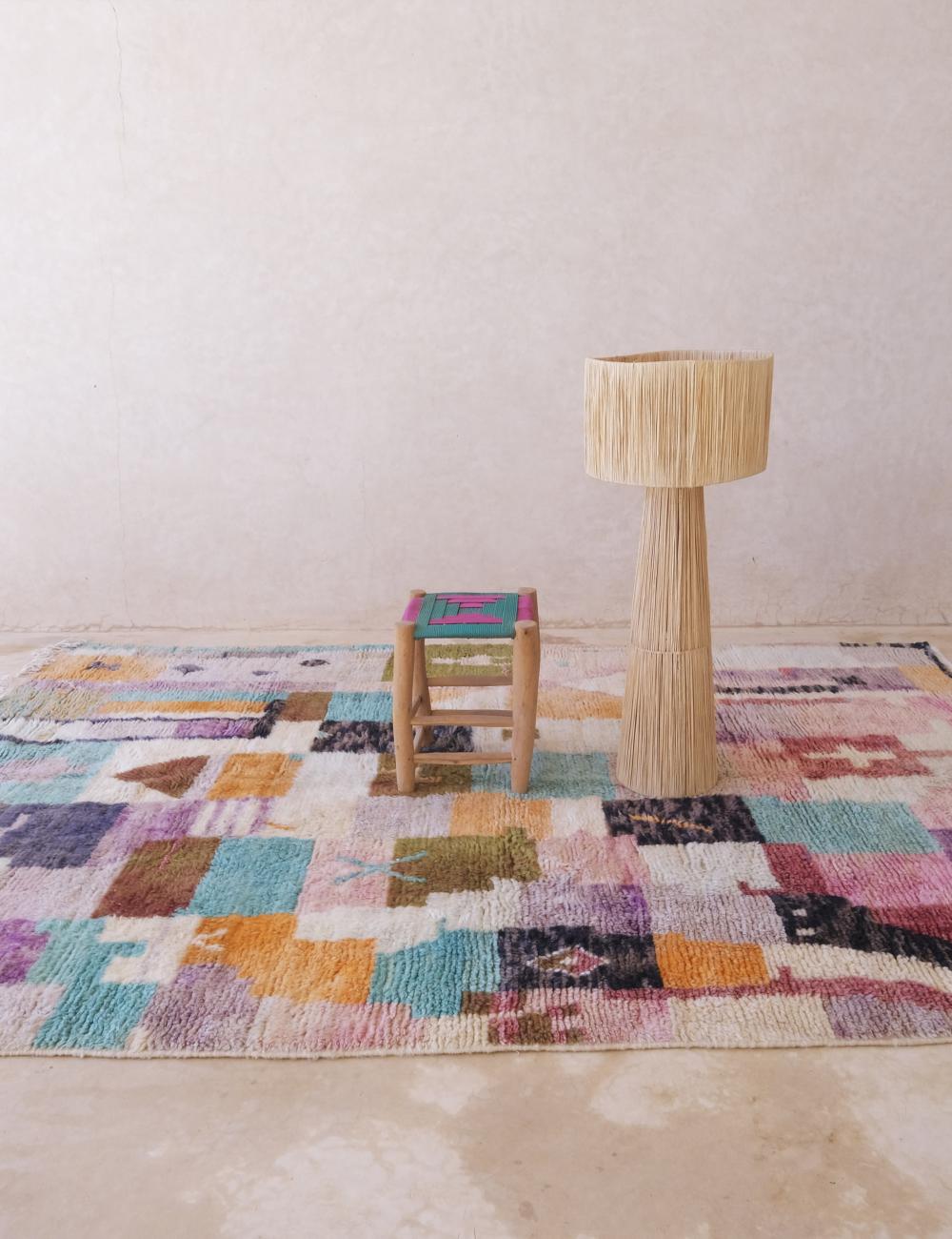 Handwoven Wool Moroccan Rug 9.7 x 6.5 ft / 297 x 200 cm