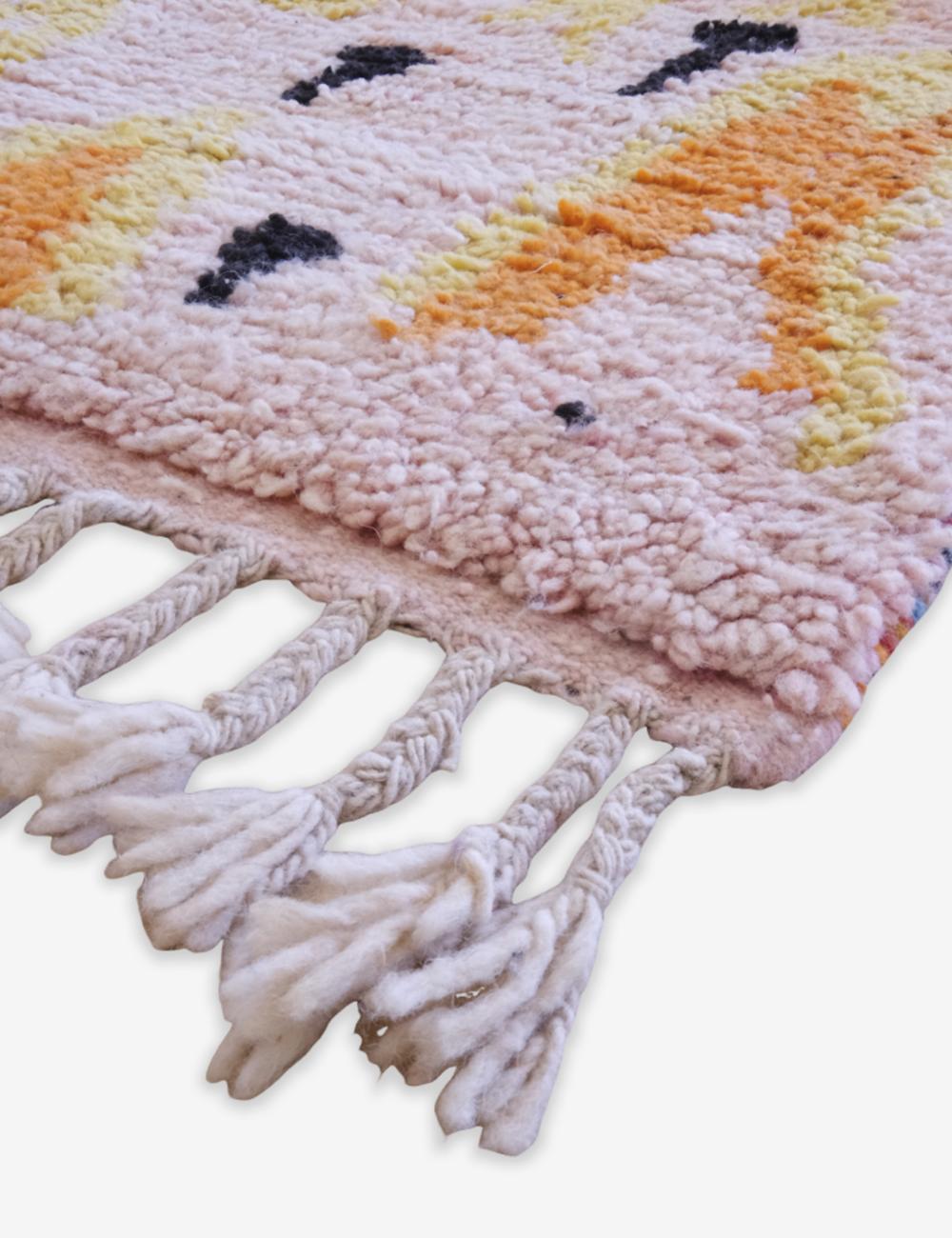 Moroccan Runner Wool Rug 13.4 x 3 ft / 407 x 92 cm