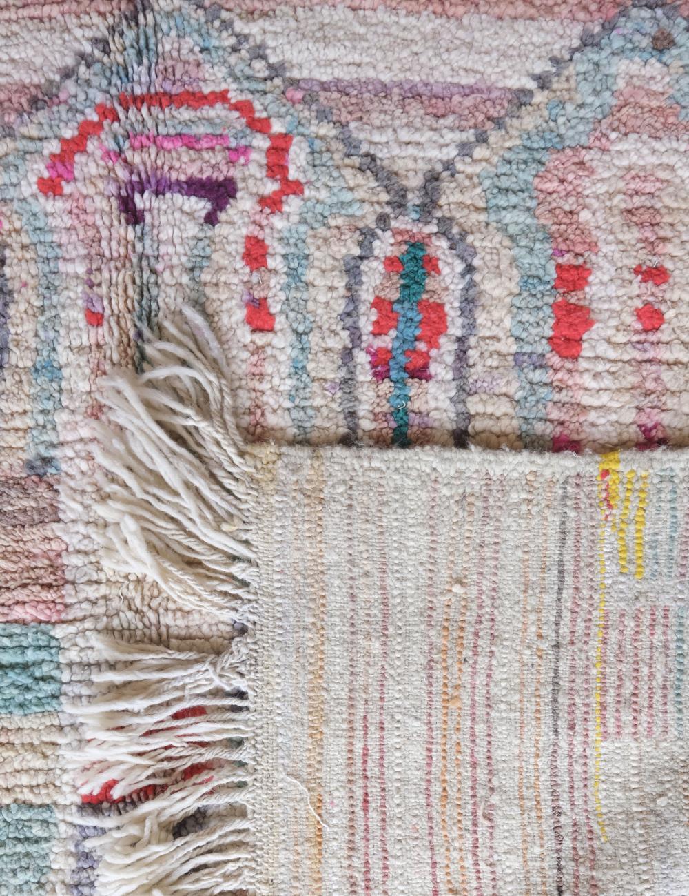 Neutral Moroccan Boujaad Rug 8.5 x 5.8 ft / 259 x 177 cm - Surcoma