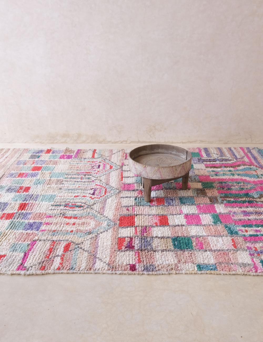 Neutral Moroccan Boujaad Rug 8.5 x 5.8 ft / 259 x 177 cm - Surcoma