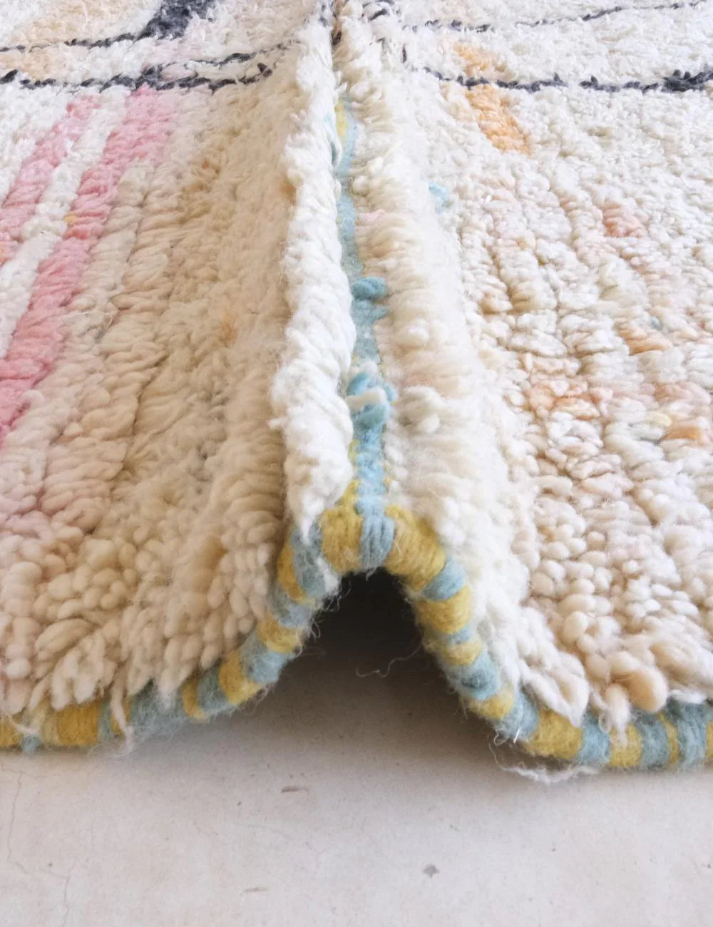 Abstract Moroccan Wool Rug 10.1 x 8.7 ft / 307 x 267 cm - Surcoma