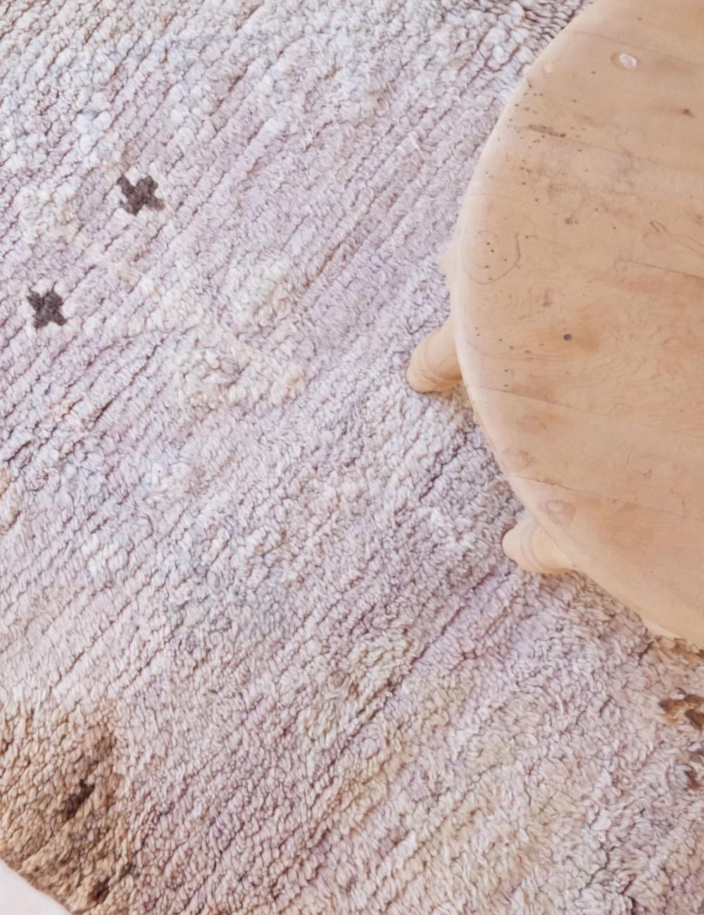 Neutral Moroccan Wool Rug 11.5 x 5.9 ft / 350 x 180 cm