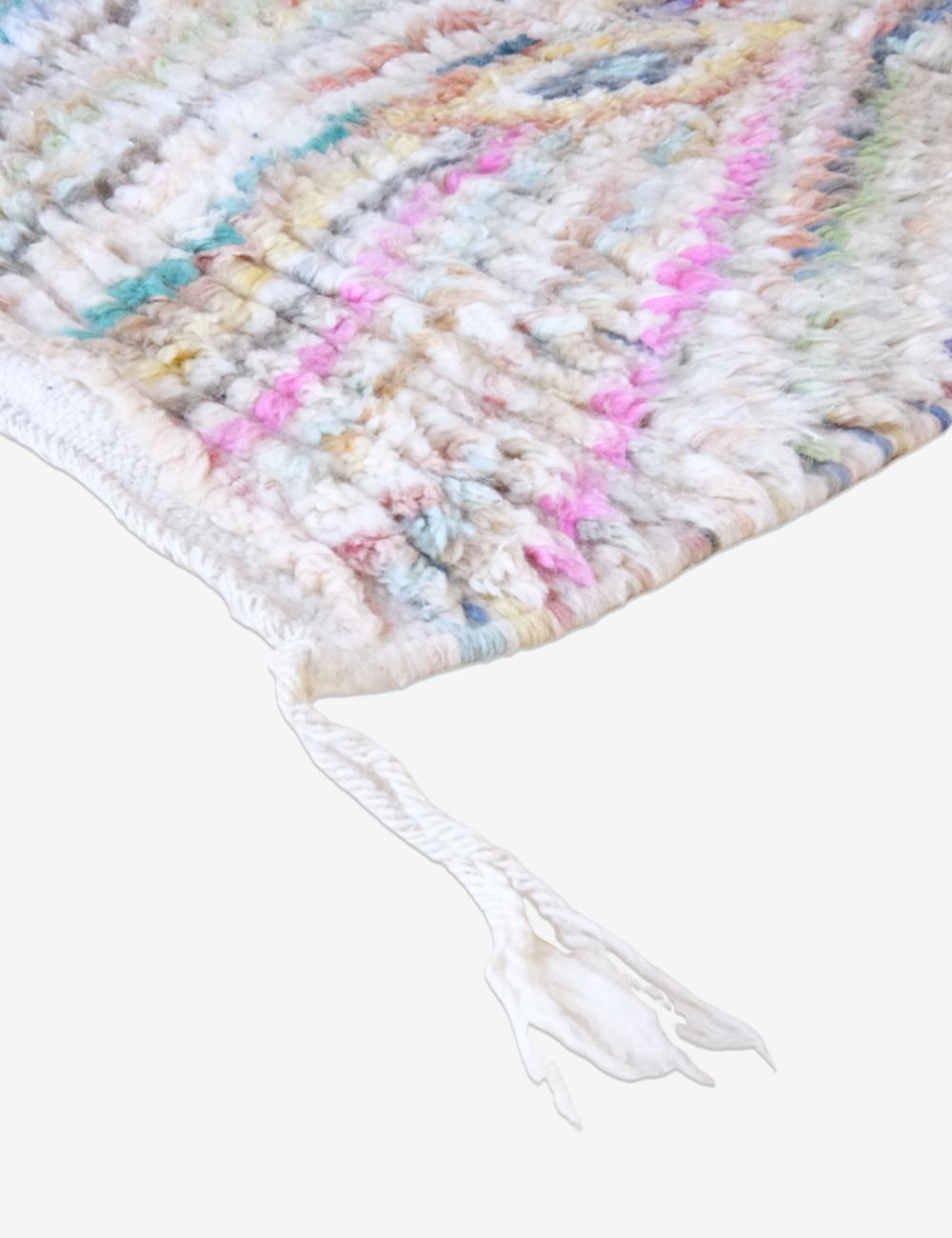 Neutral Pastel Moroccan Runner Rug 10.3 x 2.3 ft / 313 x 71 cm