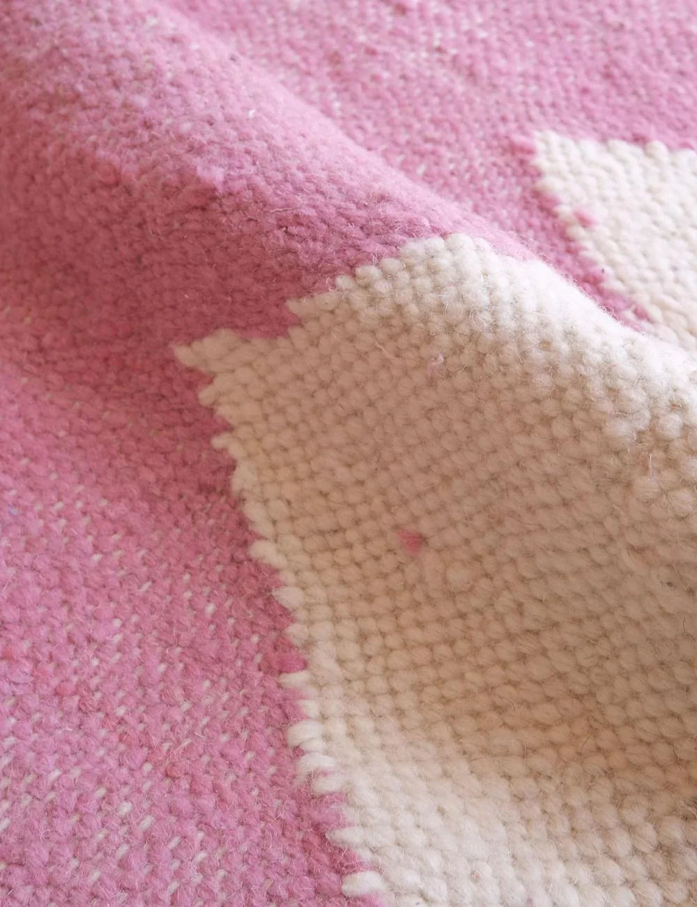 Pink Flatwoven Moroccan Rug 6.2 x 3.4 ft / 188 x 105 cm - Surcoma