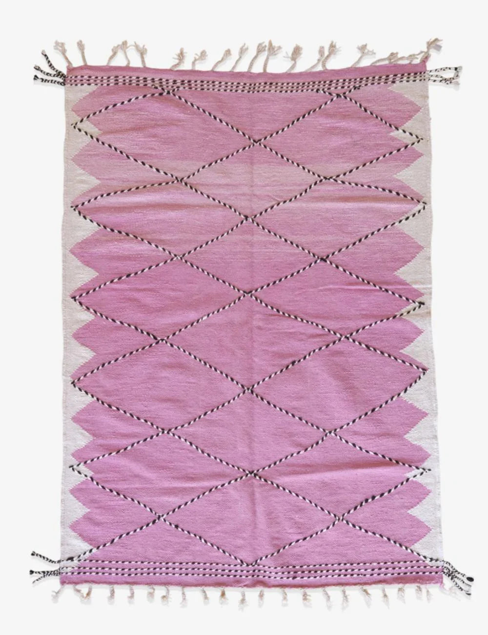 Pink Kilim Moroccan Rug 8 x 5.6 ft / 245 x 171 cm - Surcoma