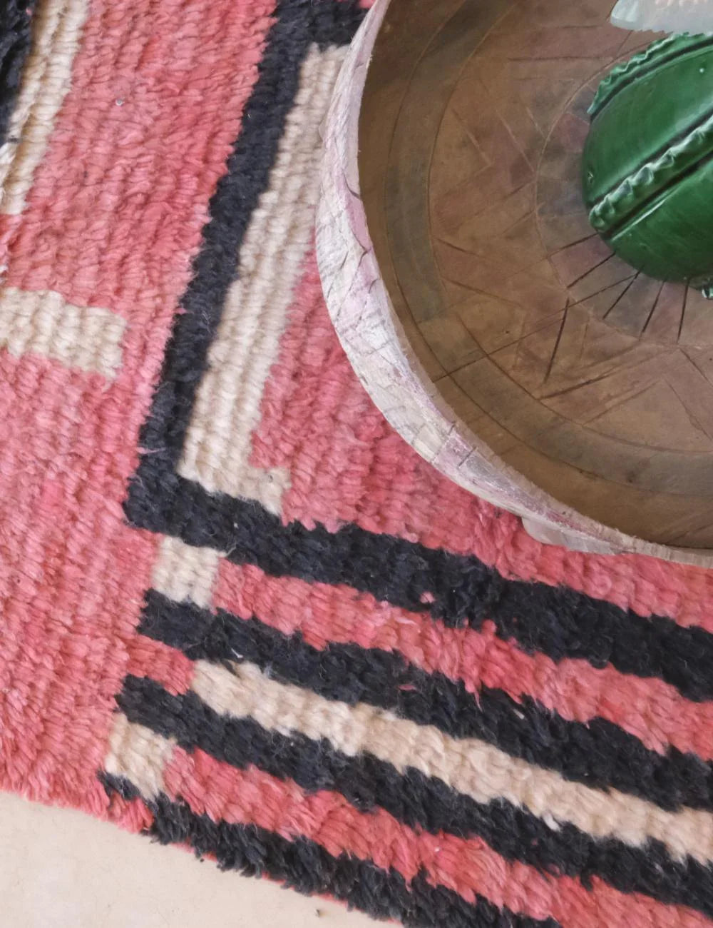Pink Moroccan Runner Rug 12.4 x 2.3 ft / 379 x 71 cm