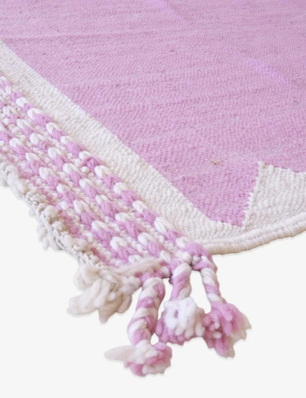 Pink Square Kilim Moroccan Wool Rug 9.6 x 9.3 ft / 292 x 286 cm - Surcoma