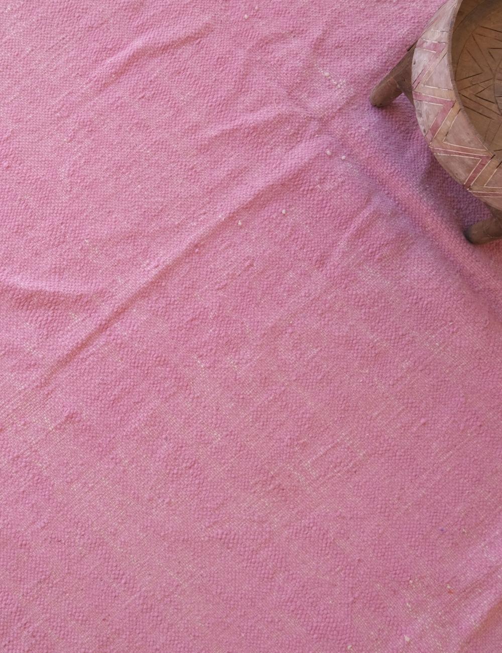 Pink Square Kilim Moroccan Wool Rug 9.6 x 9.3 ft / 292 x 286 cm - Surcoma