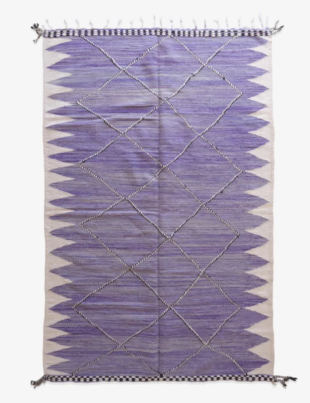 Purple Kilim Moroccan Rug 10.2 x 6.5 ft / 312 x 200 cm - Surcoma