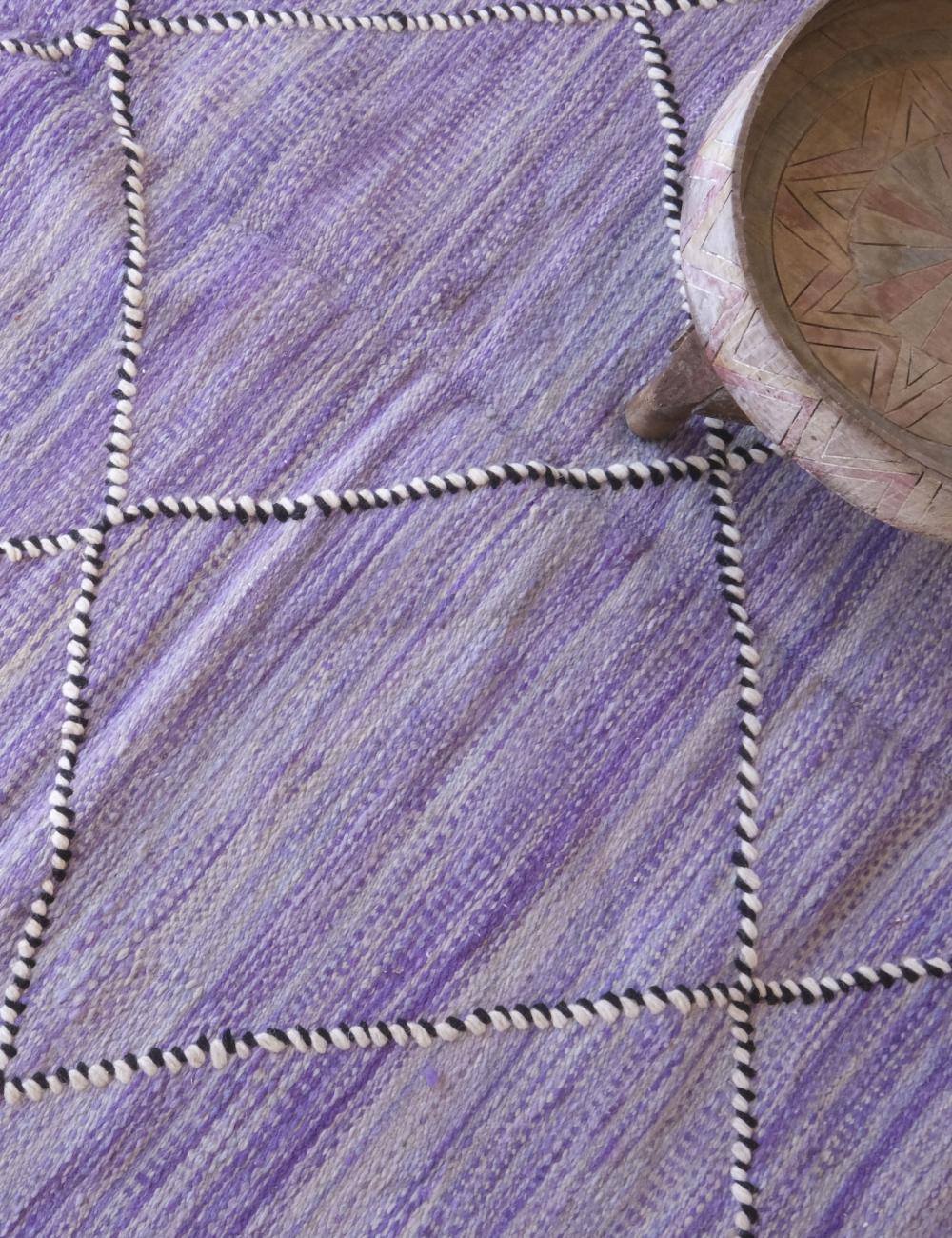 Purple Kilim Moroccan Rug 10.2 x 6.5 ft / 312 x 200 cm - Surcoma