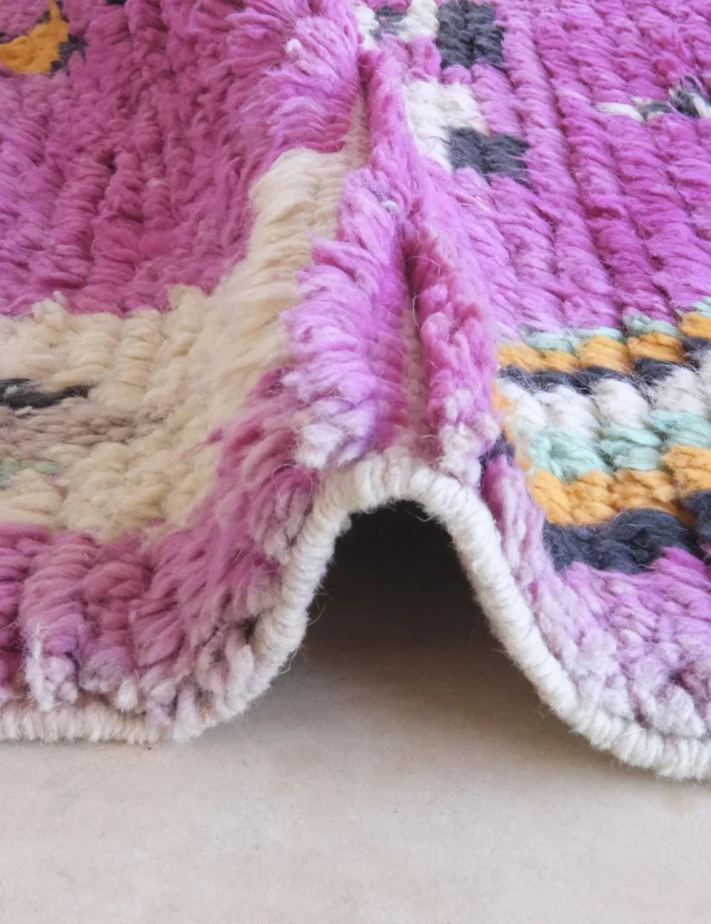 Purple Moroccan Runner Rug 10.8 x 2.3 ft / 330 x 70 cm