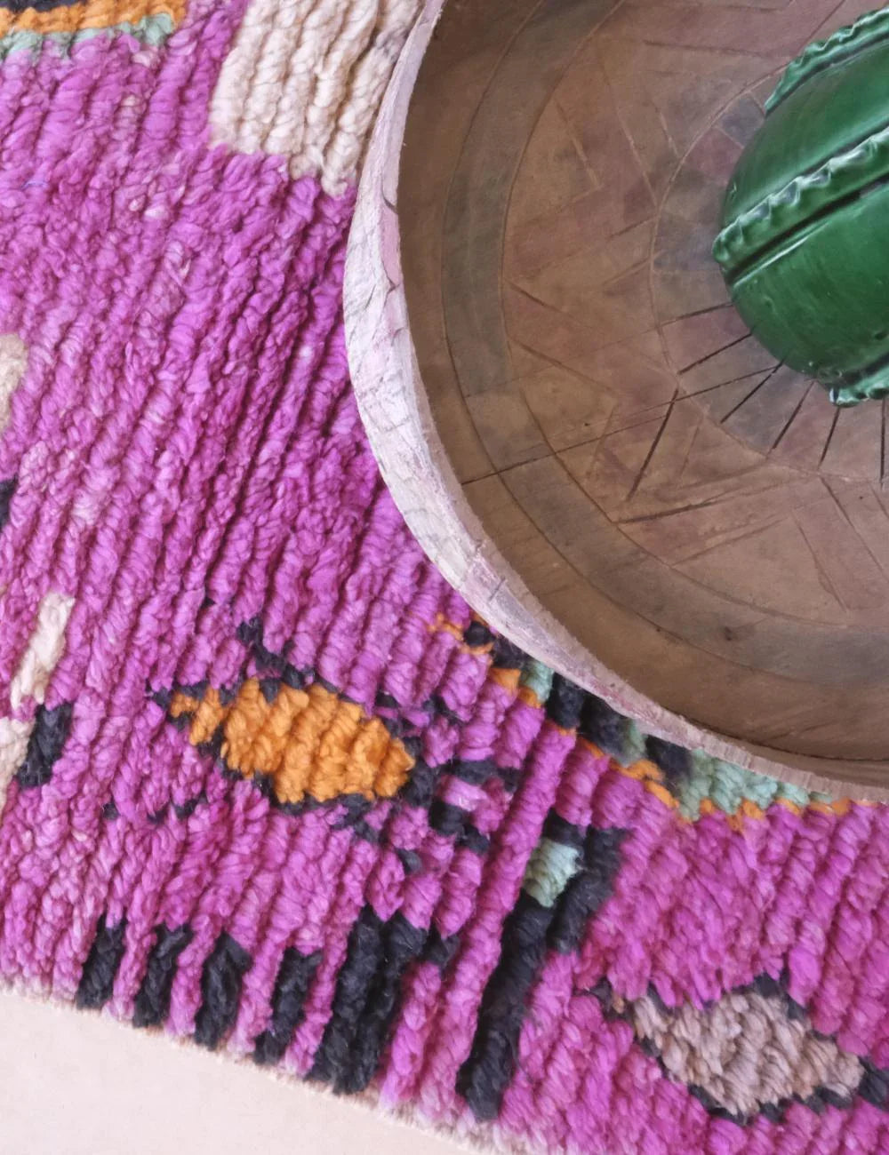 Purple Moroccan Runner Rug 10.8 x 2.3 ft / 330 x 70 cm