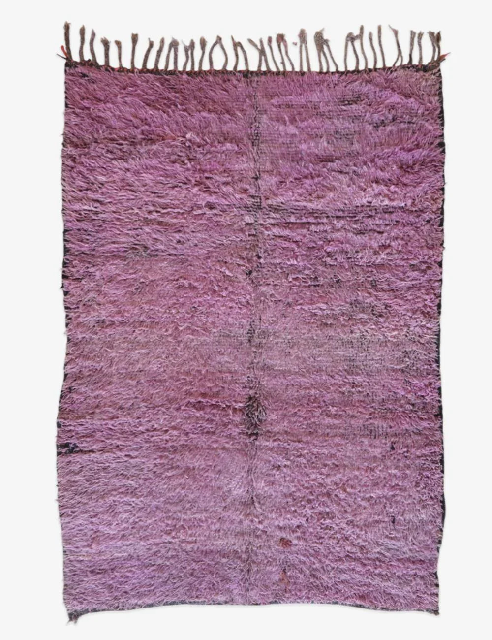 Purple Moroccan Solid Wool Rug 8.4 x 5.8 ft / 257 x 178 cm - Surcoma