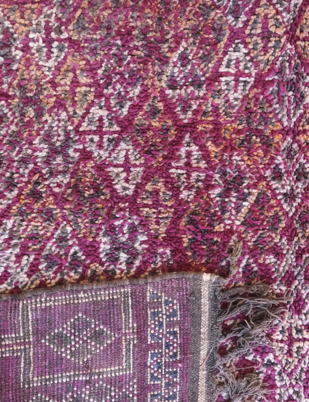 Purple Moroccan Wool Rug 12.1 x 6 ft / 370 x 185 cm