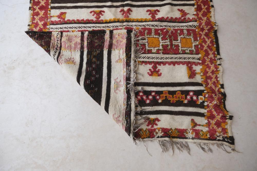 Natural Handknotted Kilim Glaoui 9.5 x 4.5 ft / 290 x 140 cm - Surcoma