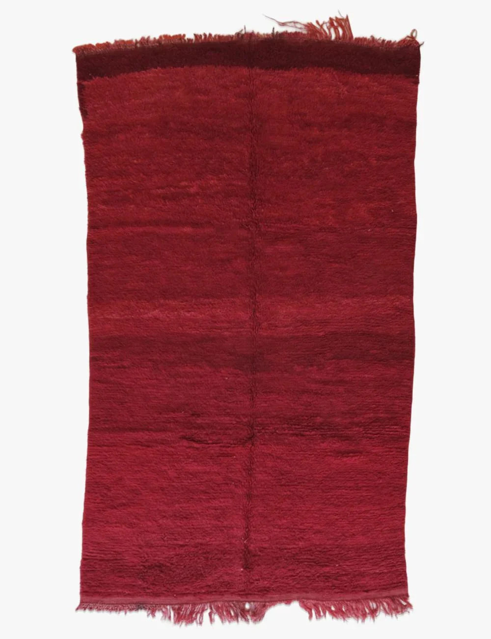 Red Hand-knotted Moroccan Wool Rug 8.7 x 4.8 ft / 264 x 148 cm - Surcoma