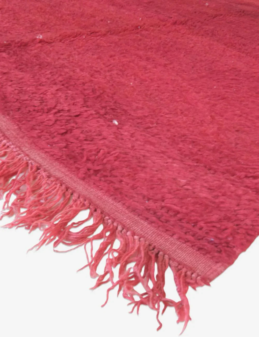 Red Hand-knotted Moroccan Wool Rug 8.7 x 4.8 ft / 264 x 148 cm - Surcoma