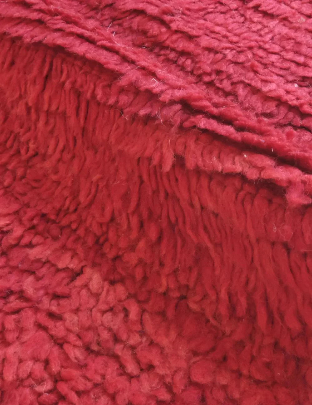 Red Hand-knotted Moroccan Wool Rug 8.7 x 4.8 ft / 264 x 148 cm - Surcoma