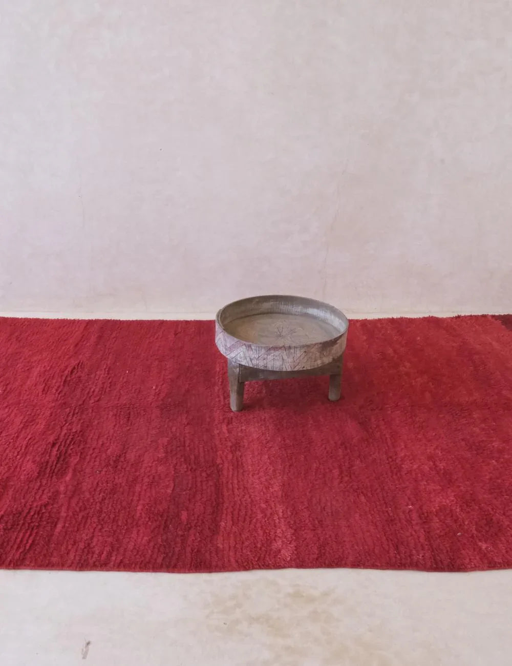 Red Hand-knotted Moroccan Wool Rug 8.7 x 4.8 ft / 264 x 148 cm - Surcoma