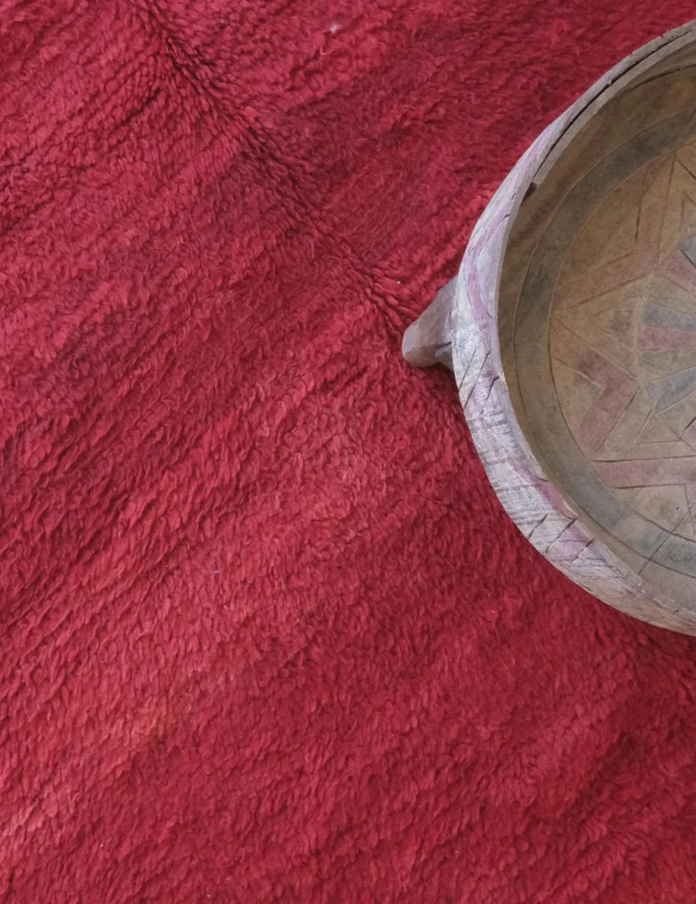 Red Hand-knotted Moroccan Wool Rug 8.7 x 4.8 ft / 264 x 148 cm - Surcoma