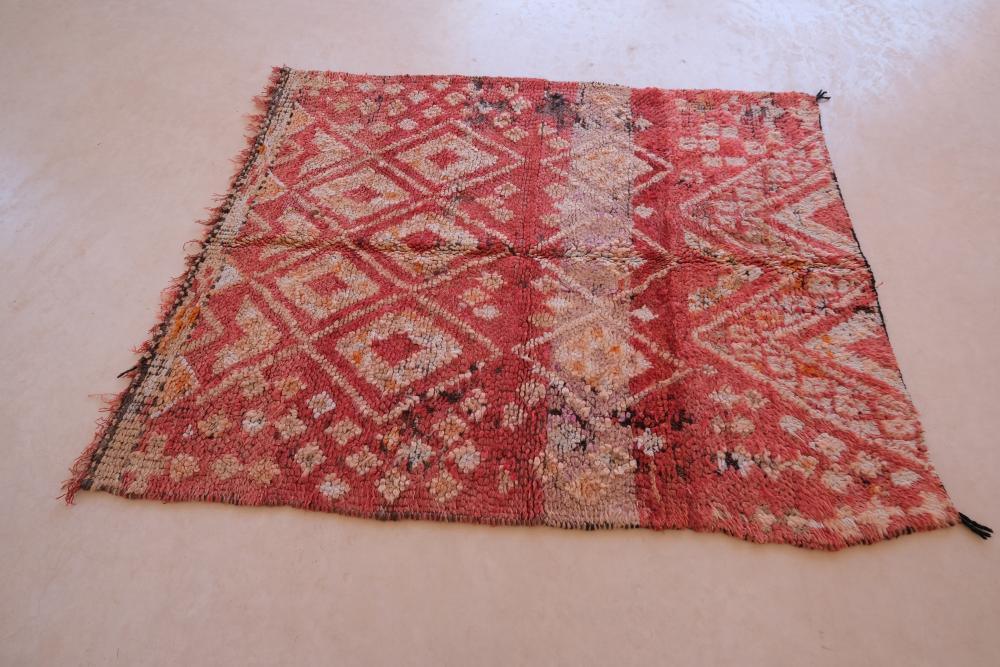 Moroccan Berber Marmoucha Rug 5.2 x 3.9 ft / 160 x 120 cm - Surcoma