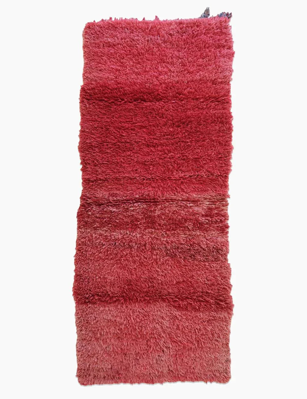 Red Solid Moroccan Plush Runner Rug 8.3 x 3 ft / 254 x 94 cm - Surcoma