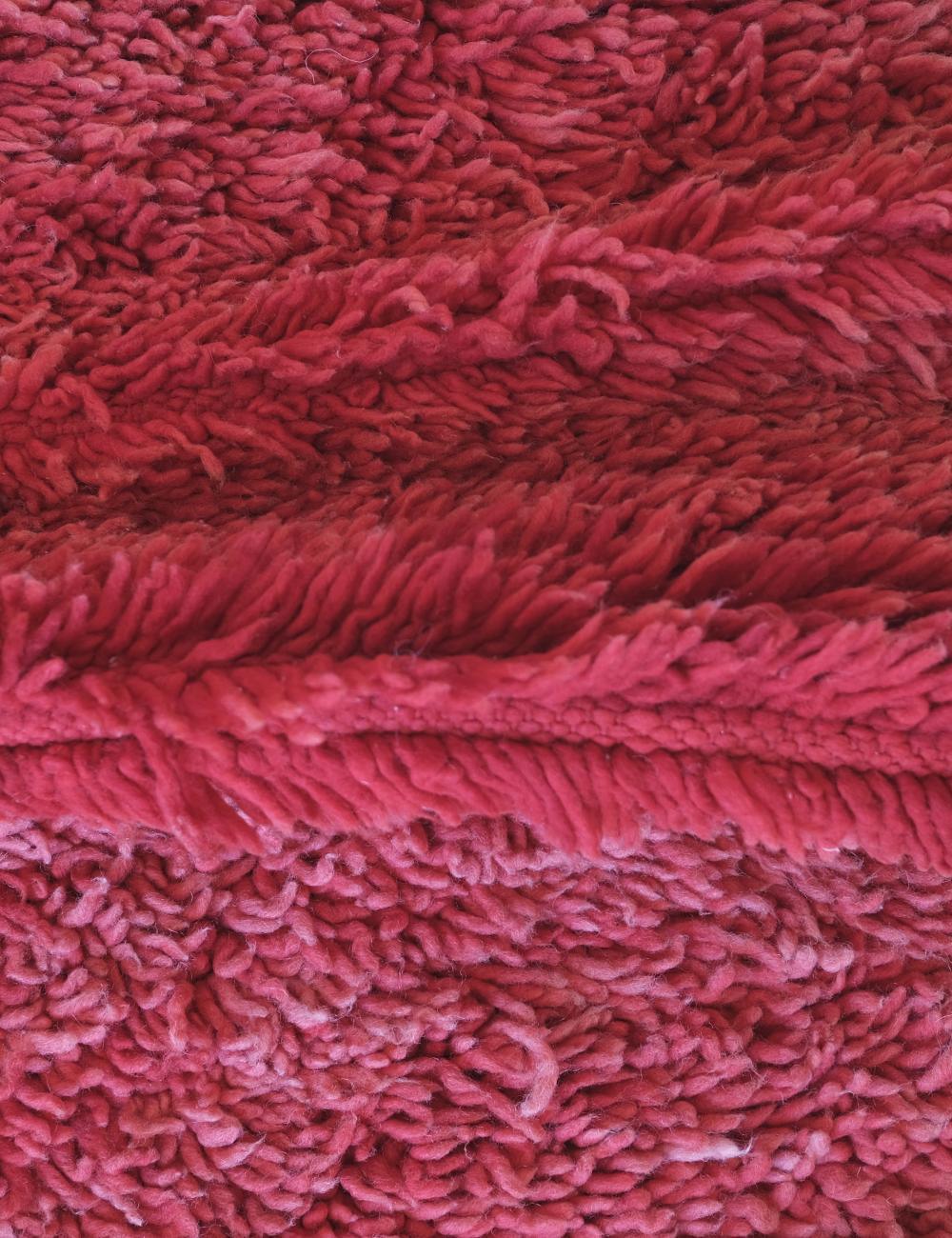 Red Solid Moroccan Plush Runner Rug 8.3 x 3 ft / 254 x 94 cm - Surcoma