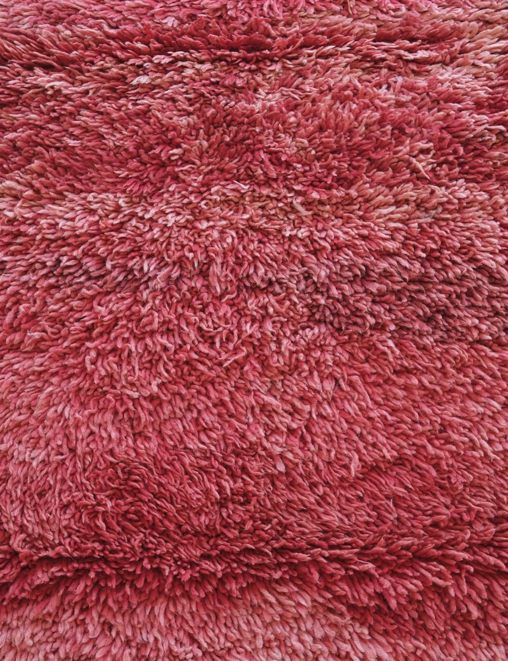 Red Solid Moroccan Plush Runner Rug 8.3 x 3 ft / 254 x 94 cm - Surcoma