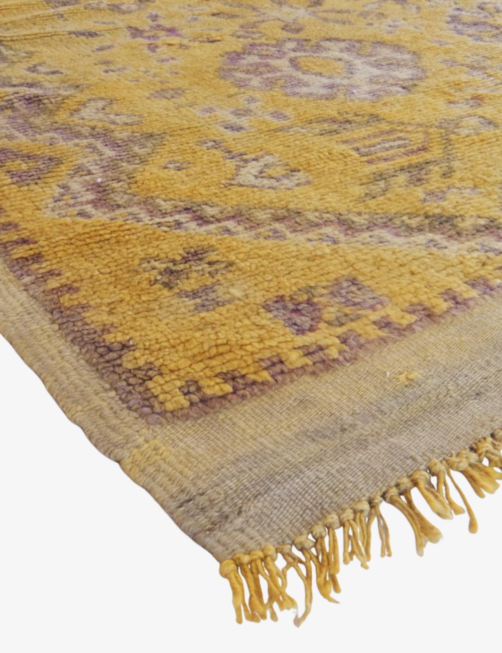 Saffron Yellow Moroccan Rug 5.9 x 4.1 ft / 181 x 125 cm - Surcoma