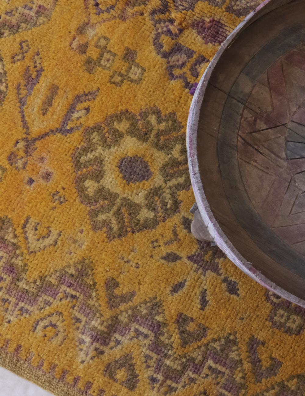 Saffron Yellow Moroccan Rug 5.9 x 4.1 ft / 181 x 125 cm - Surcoma