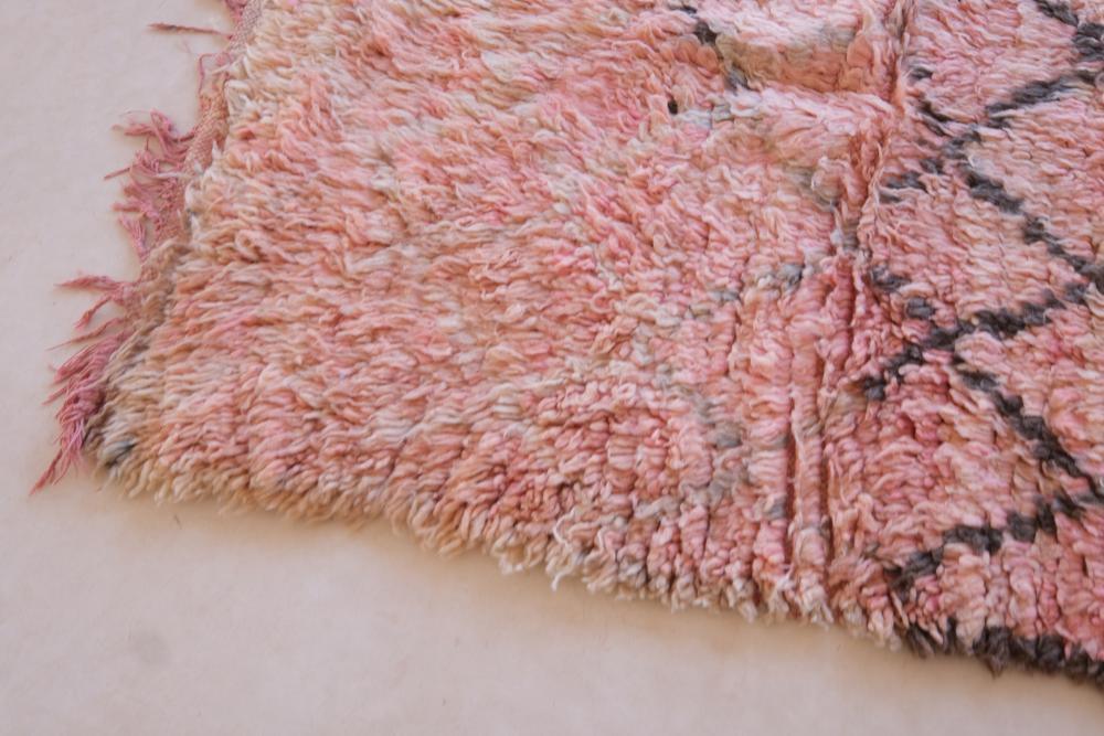 Shaggy Pink Runner Rug for Hallway 9.2 x 3.3 ft / 280 x 102 cm - Surcoma