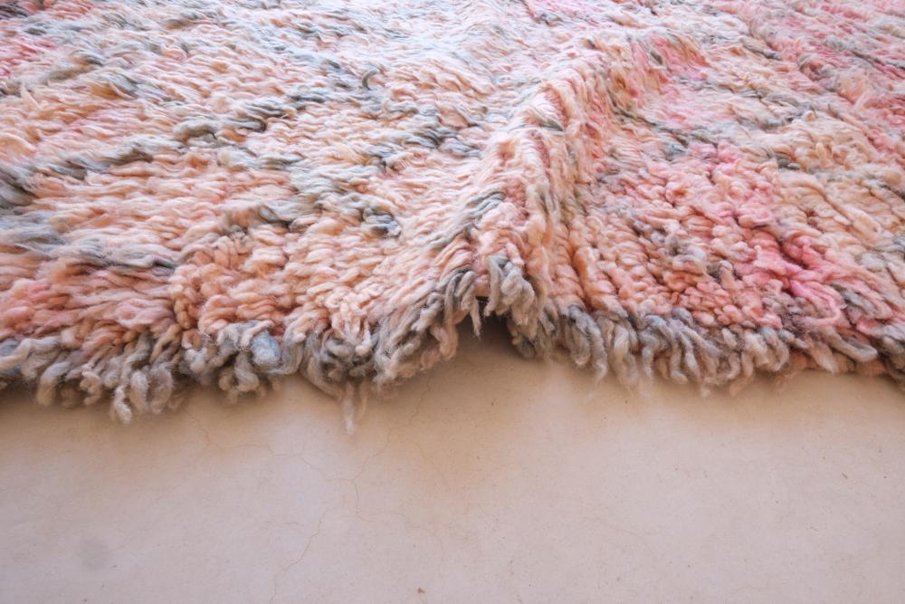 Shaggy Pink Runner Rug for Hallway 9.2 x 3.3 ft / 280 x 102 cm - Surcoma