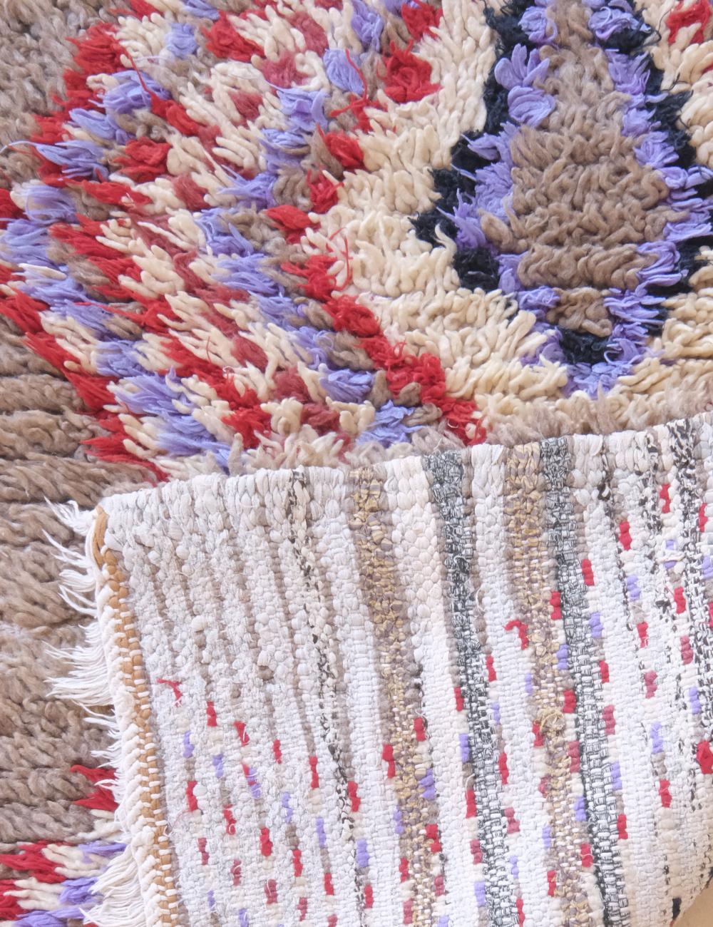 Small Accent Berber Rug 6 x 2.3 ft / 184 x 71 cm