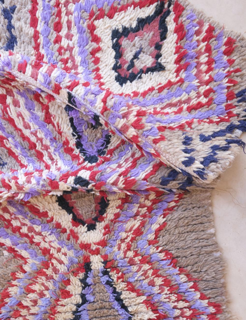 Small Accent Berber Rug 6 x 2.3 ft / 184 x 71 cm
