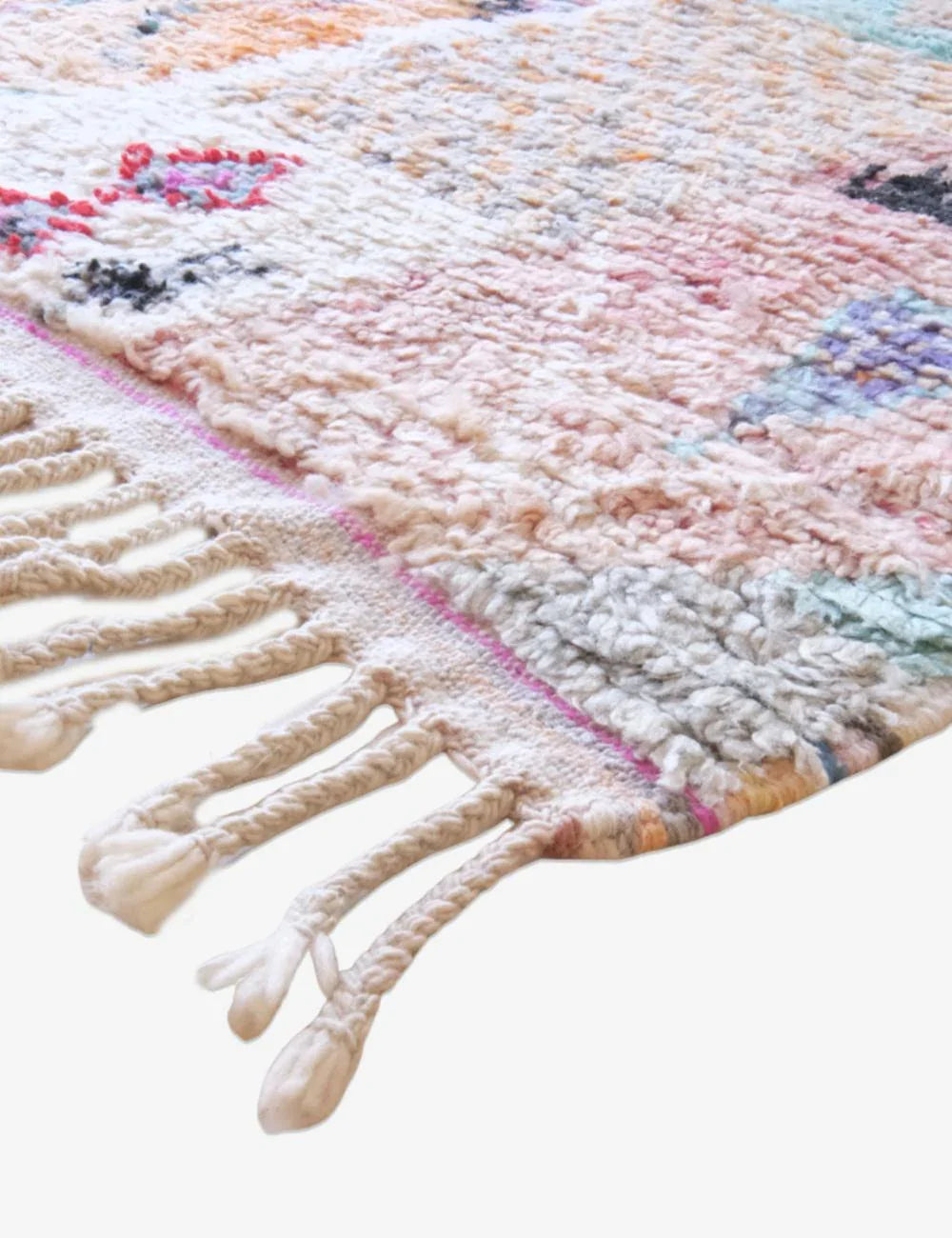 Small Hand-knotted Moroccan Wool Rug 4.7 x 3.3 ft / 144 x 102 cm - Surcoma