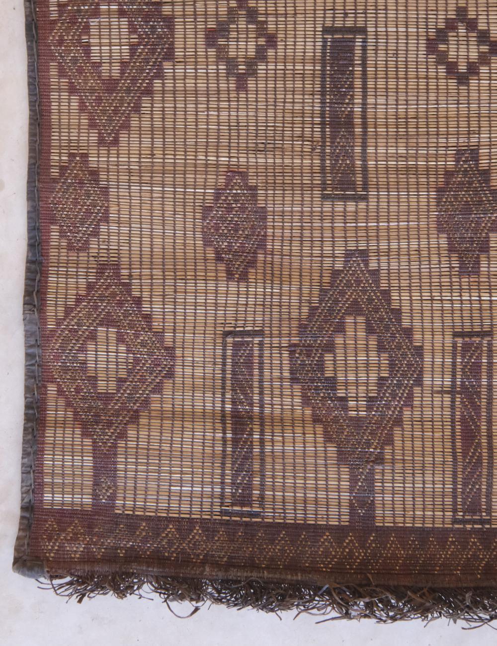 Small Mauritanian Tuareg Mat 4.8 x 3.8 ft / 144 x 114 cm - Surcoma