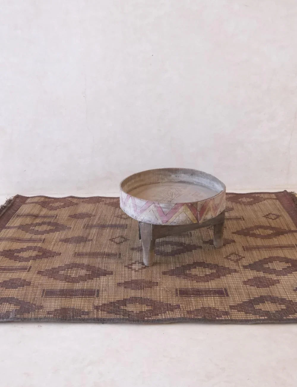 Small Mauritanian Tuareg Mat 4.8 x 3.8 ft / 144 x 114 cm - Surcoma