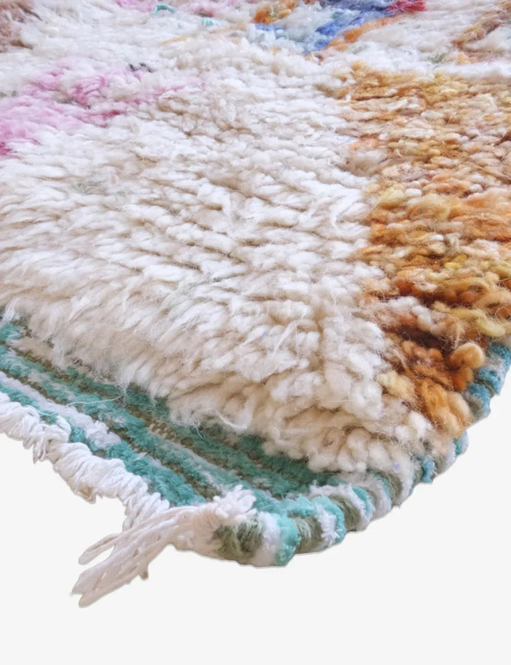 Small Moroccan Wool Rug 3.9 x 2 ft / 118 x 63 cm - Surcoma