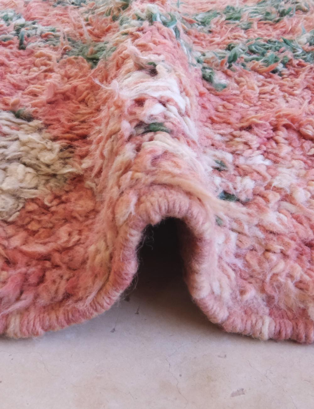 Soft Pink Moroccan Rug 11.2 x 5.7 ft / 340 x 176 cm