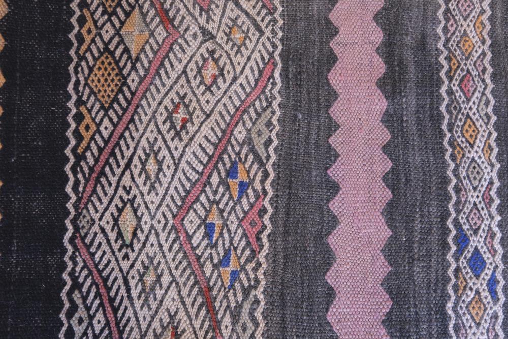 Striped Flatwoven Kilim Rug 12.1 x 5.6 ft / 370 x 173 cm - Surcoma
