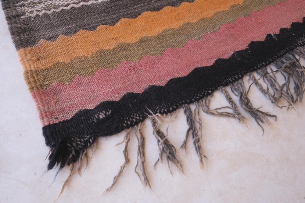 Striped Flatwoven Kilim Rug 12.1 x 5.6 ft / 370 x 173 cm - Surcoma