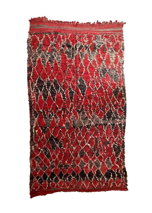 Moroccan Talsint Abstract Wool Rug 11 x 6.5 ft / 336 x 200 cm - Surcoma