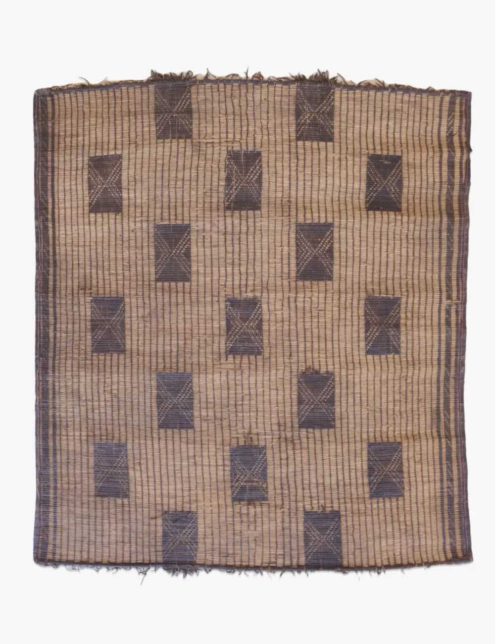 Small Tuareg Mat Rug 3.11 x 3.6 ft / 120 x 107 cm - Surcoma
