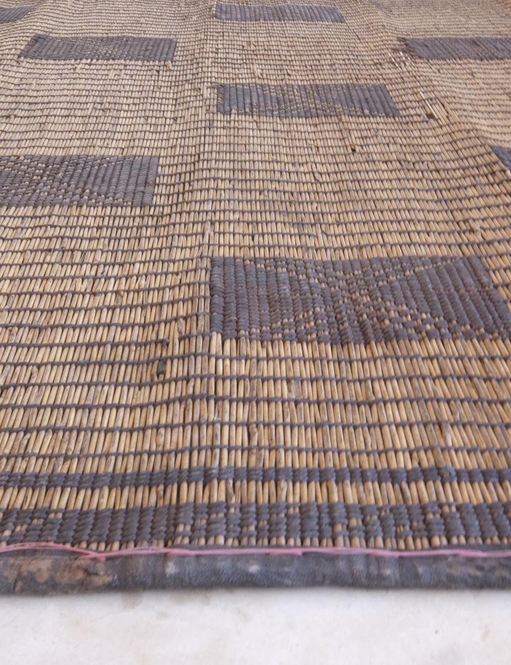 Small Tuareg Mat Rug 3.11 x 3.6 ft / 120 x 107 cm - Surcoma