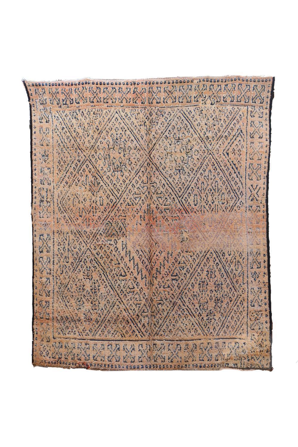 Moroccan Beni MGuild Wool Rug 7.9 x 6.5 ft / 240 x 199 cm - Surcoma