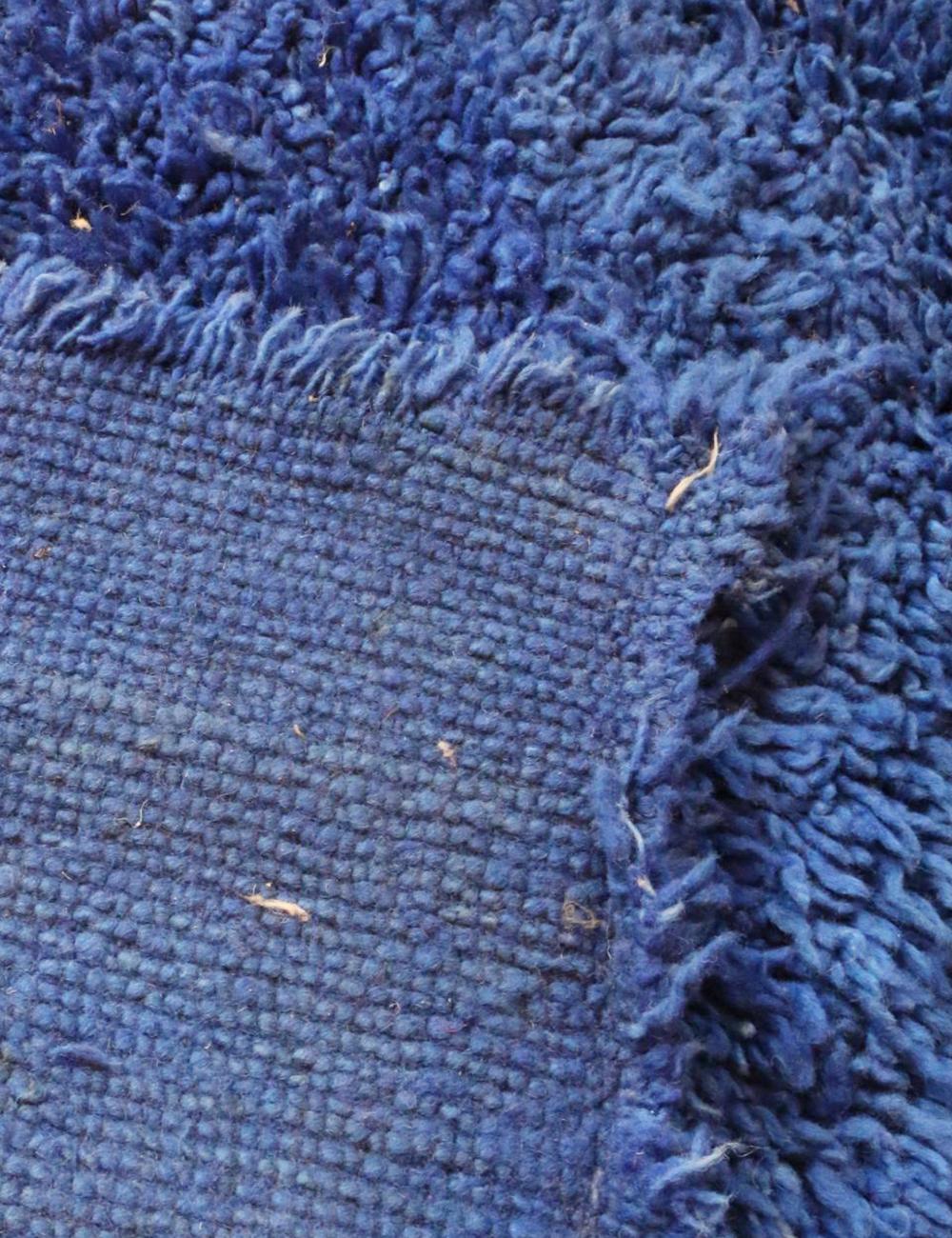 Blue Indigo Bedside Rug 5.5 x 3.2 ft / 167 x 100 cm