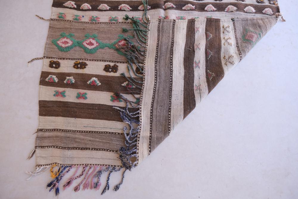 Authentic moroccan vintage kilim 12 x 4.3 ft / 367 x 132 cm - Surcoma