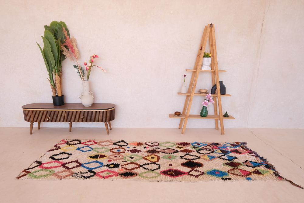 Vintage Azilal Runner Rug 10.1 x 3.2 ft / 308 x 99 cm - Surcoma