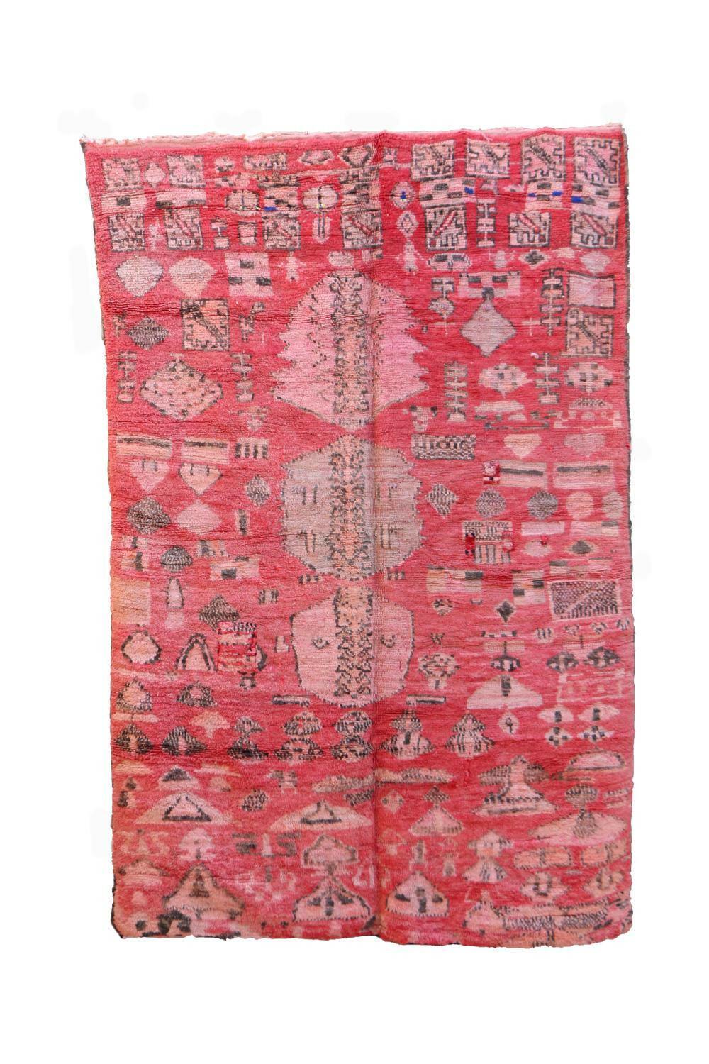 Moroccan Rehamna Wool Rug 8.5 x 5.8 ft / 260 x 178 cm - Surcoma