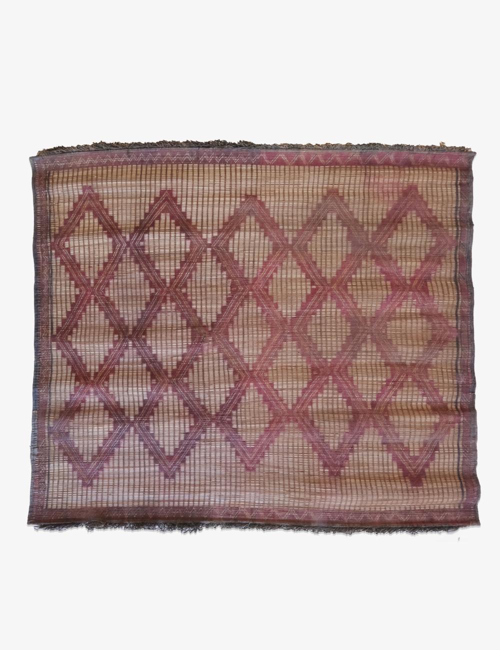 Vintage Mauritanian Tuareg Mat 4.6 x 4.9 / 142 x 151 cm - Surcoma